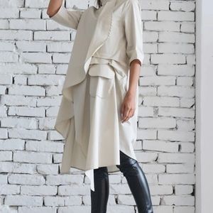 Long Asymmetric Tunic Layered Top Blouse Dress